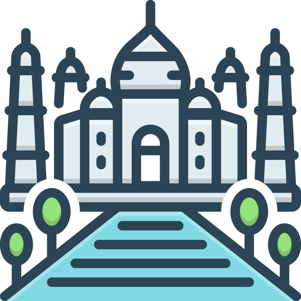 color icon for monument vector