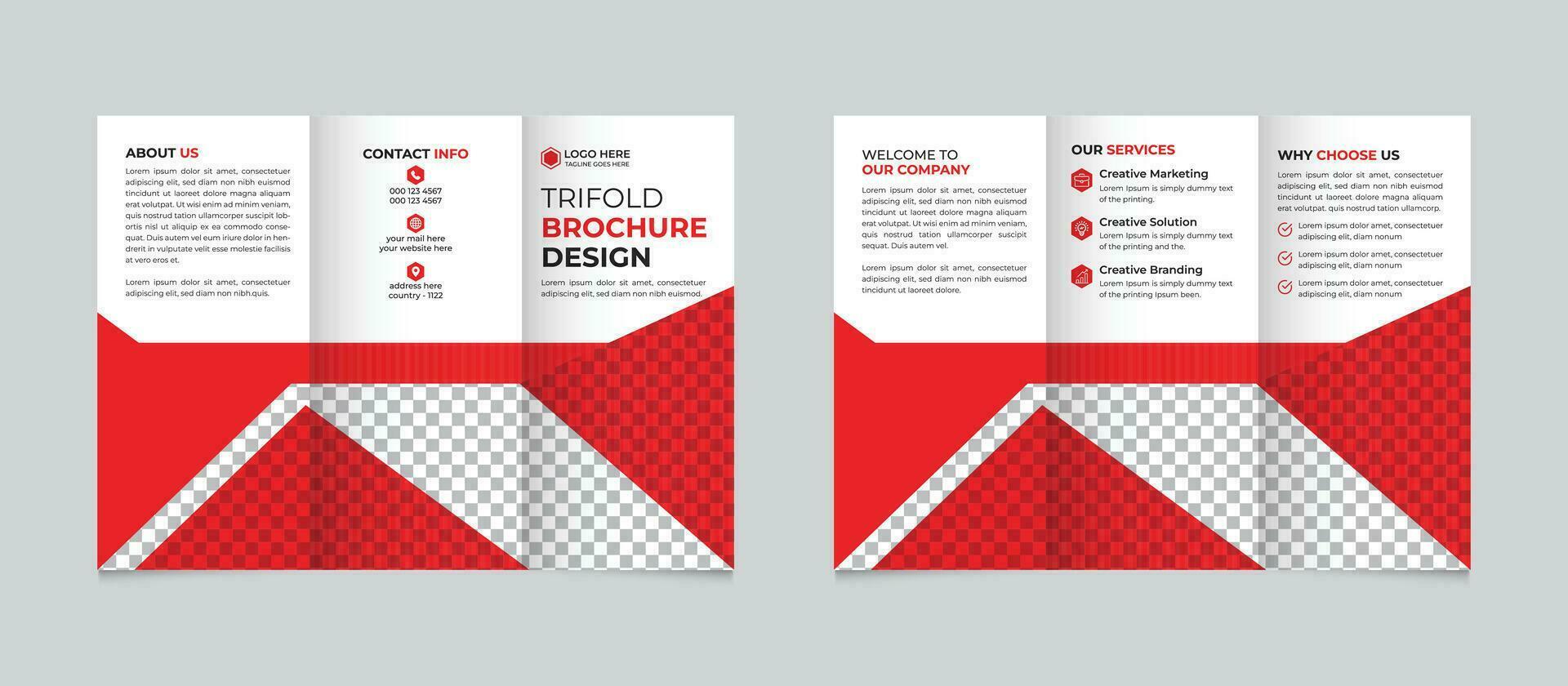 Professional Modern Business Trifold Brochure Design Template For Your Company Free Vector 2569