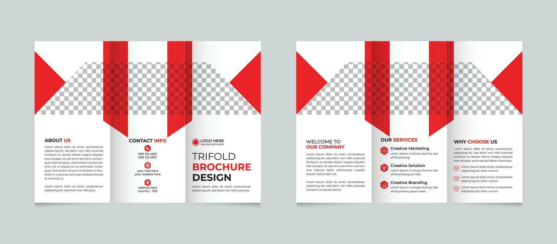 Professional corporate creative modern business trifold brochure design template for your company Free Vector