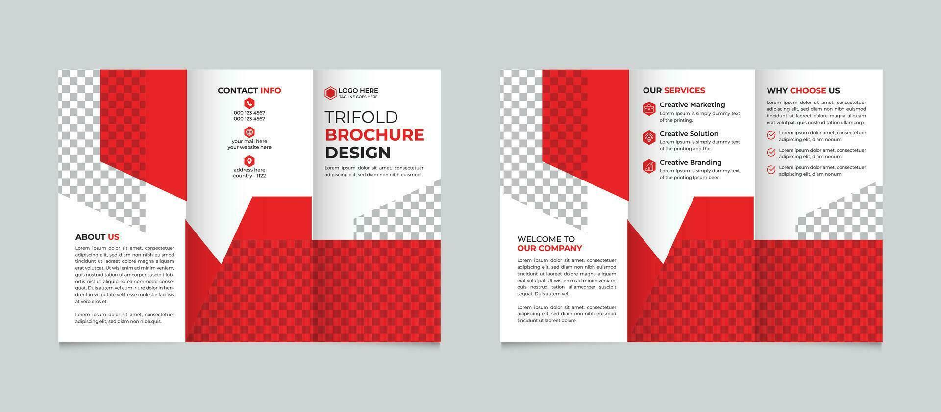 Professional corporate creative modern business trifold brochure design template for your company Free Vector