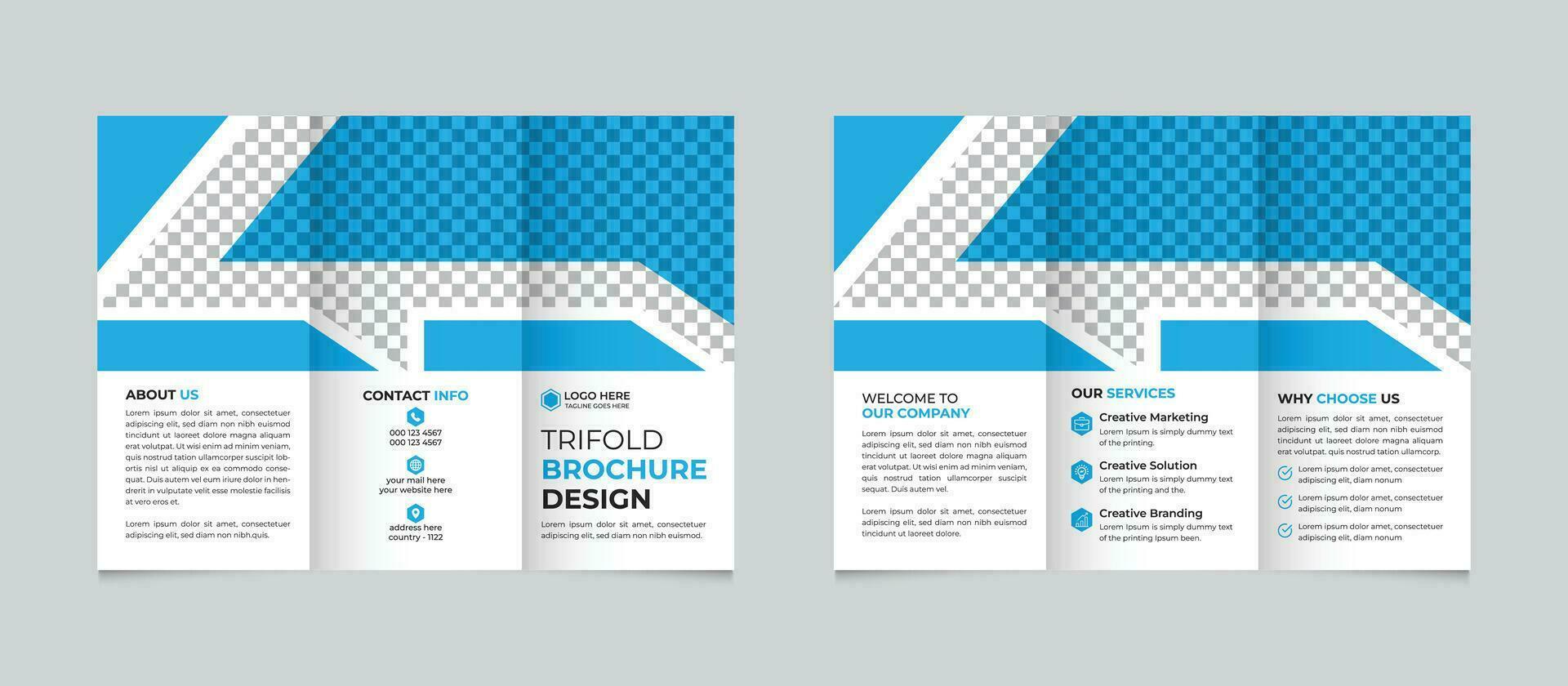 corporativo moderno negocio tríptico folleto diseño modelo gratis vector
