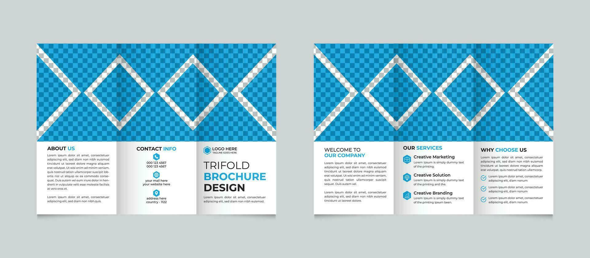 Professional corporate modern business trifold brochure design template Free Vector