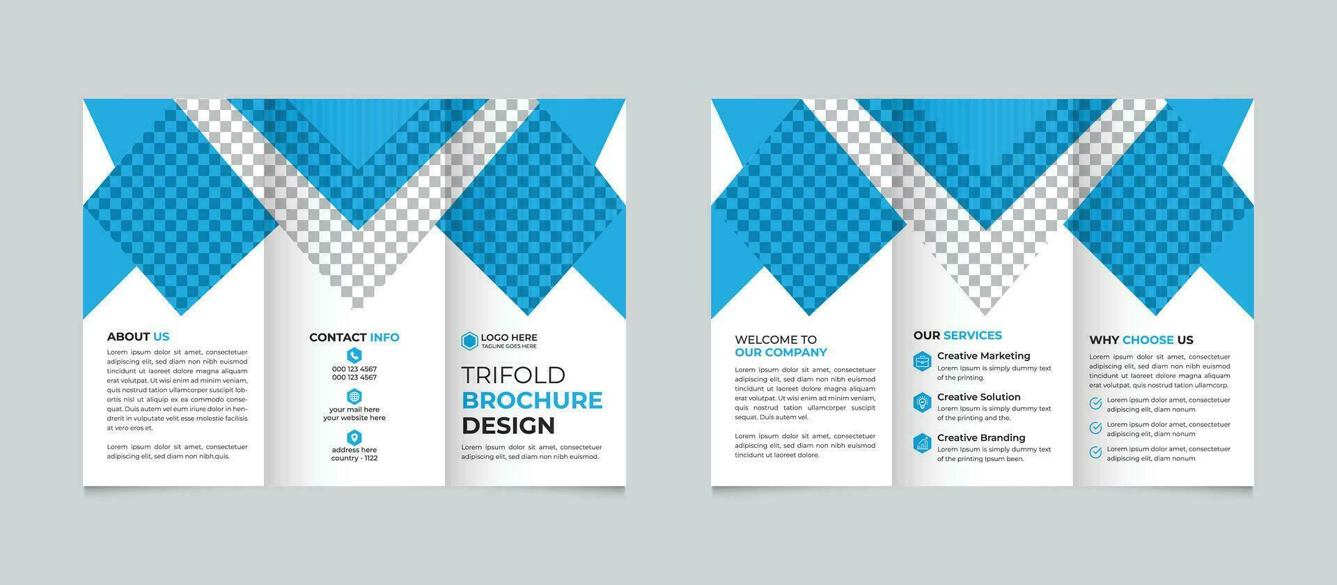 profesional moderno mínimo negocio tríptico folleto diseño modelo gratis vector
