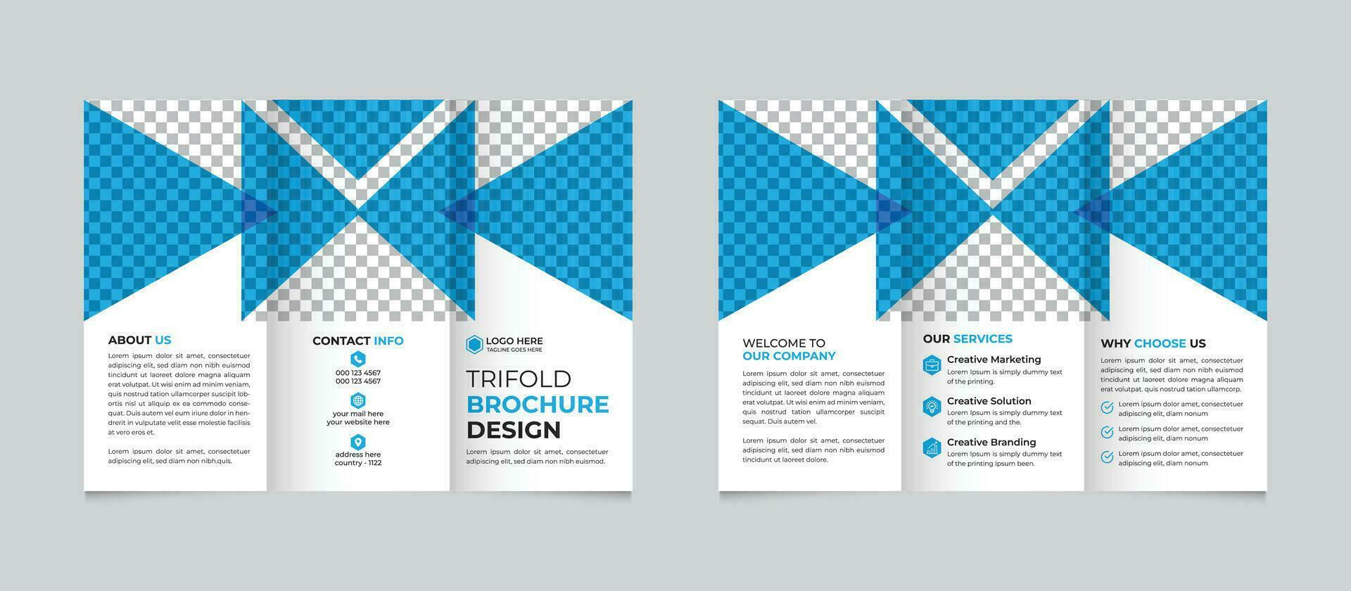 profesional corporativo moderno negocio tríptico folleto diseño modelo gratis vector