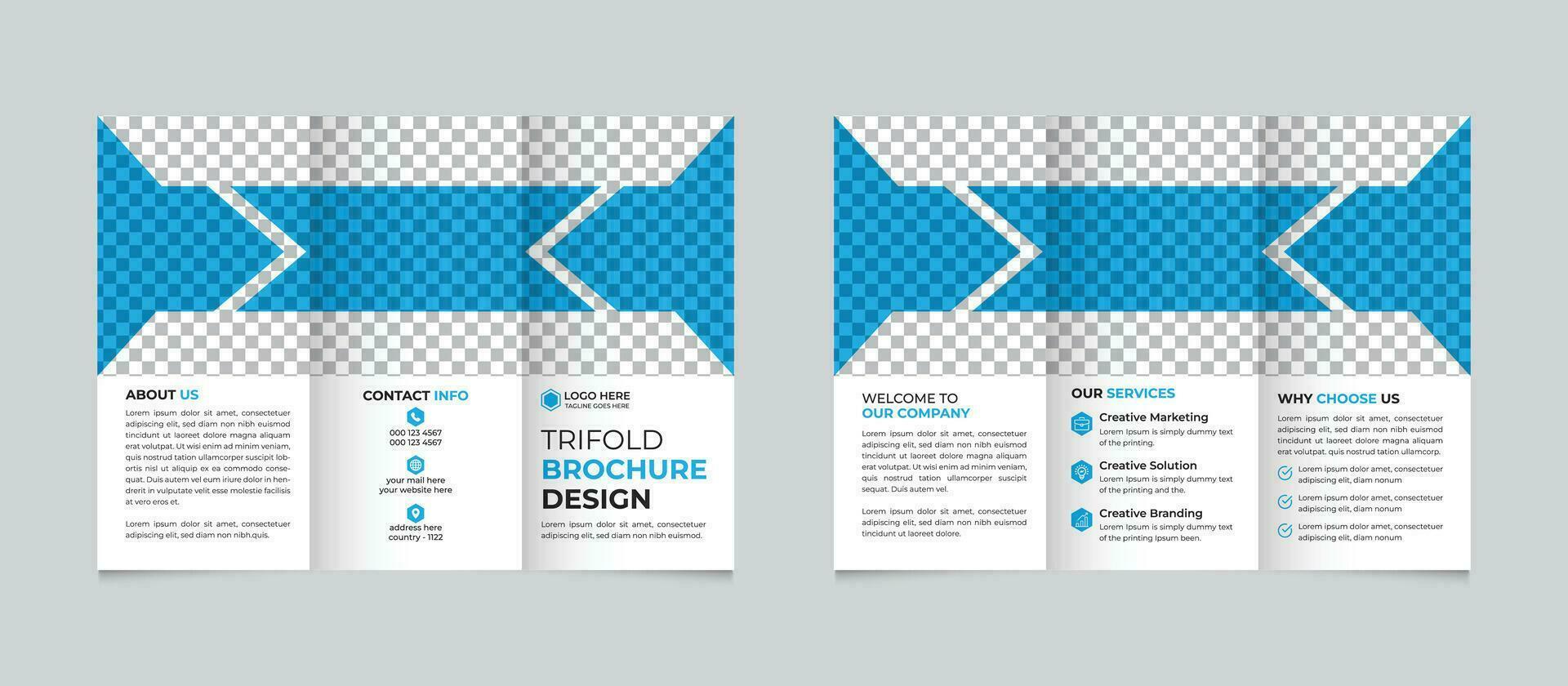 corporativo moderno negocio tríptico folleto diseño modelo gratis vector