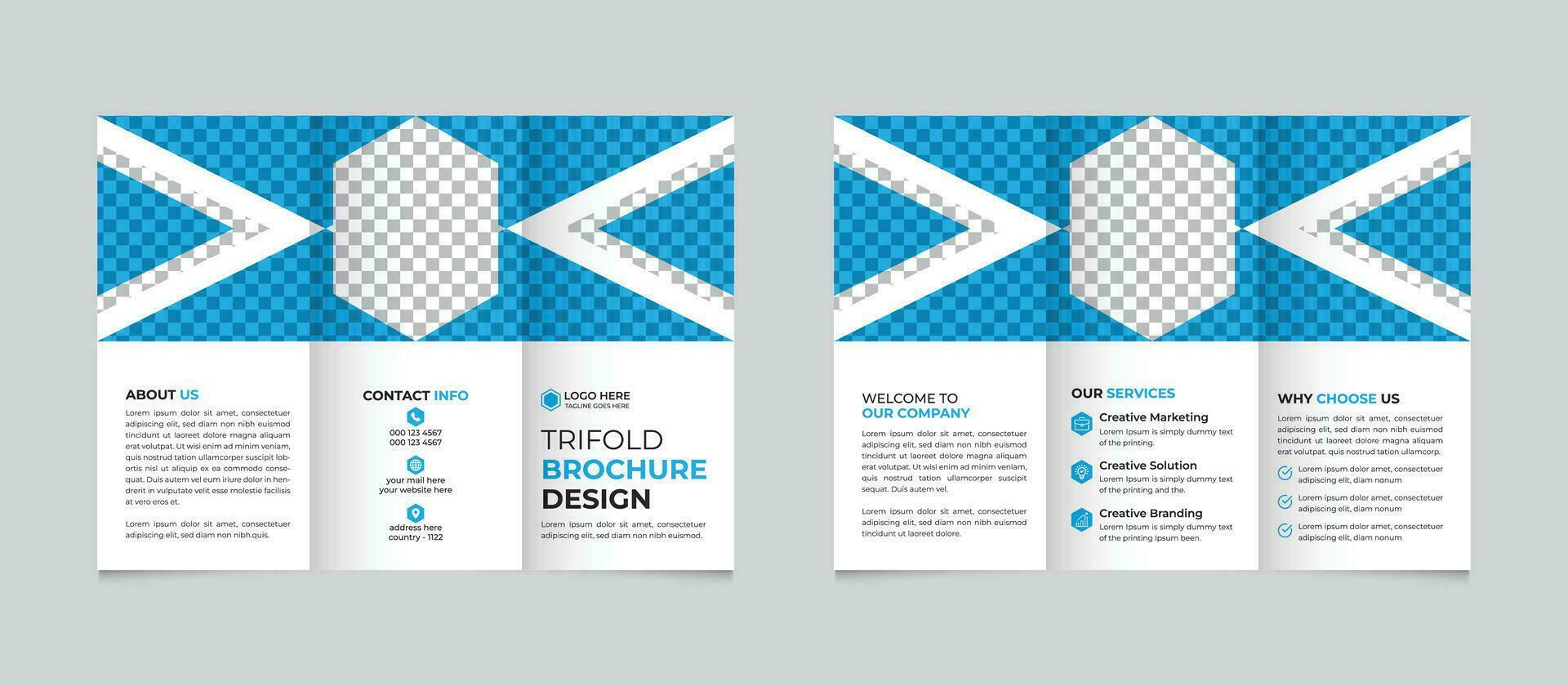 profesional moderno resumen negocio tríptico folleto diseño modelo gratis vector