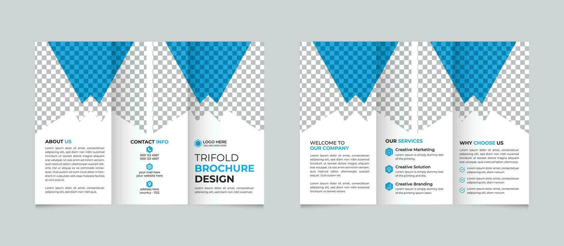 profesional corporativo moderno negocio tríptico folleto diseño modelo gratis vector