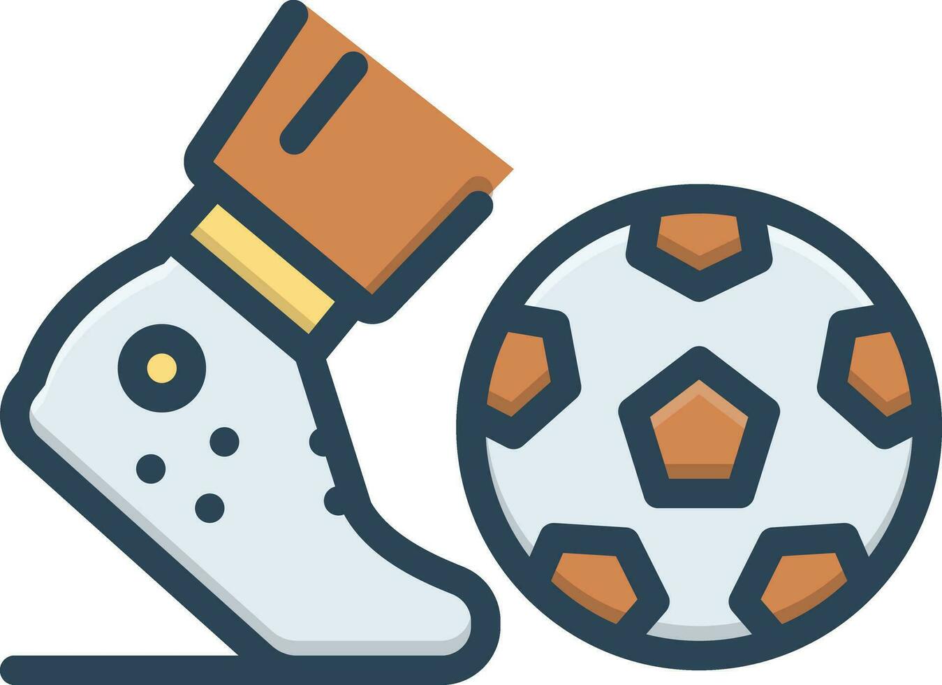 color icon for kickball vector