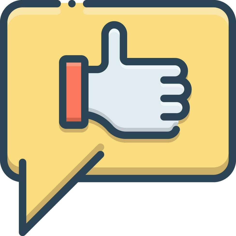 color icon for thanks vector