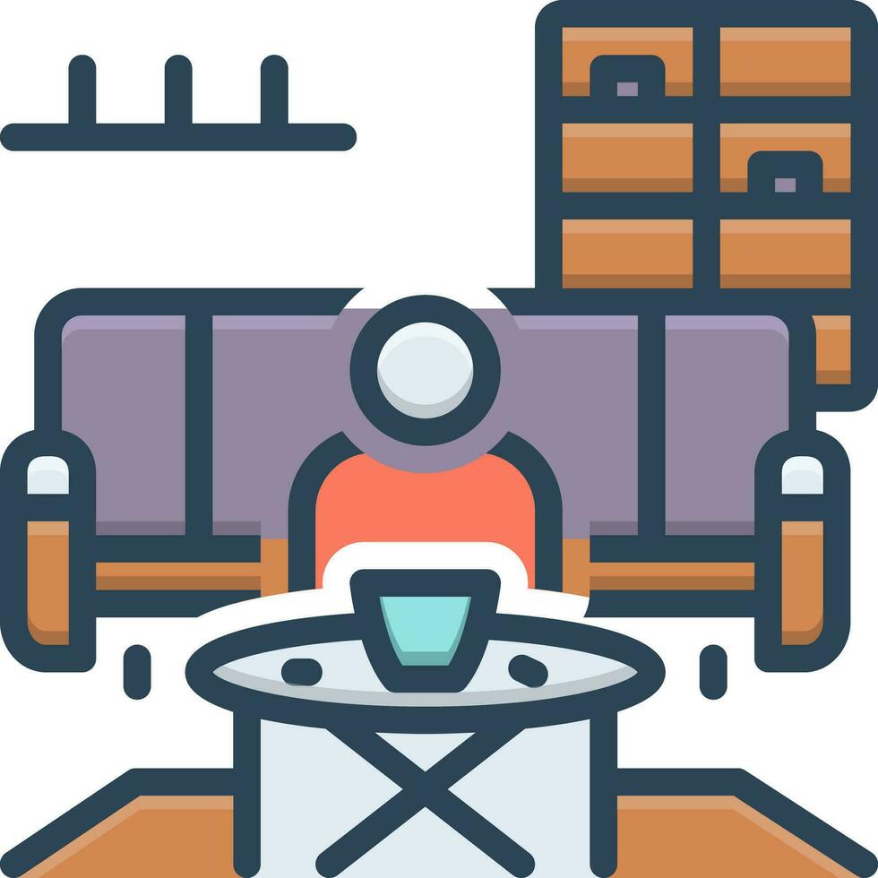 color icon for tearoom vector