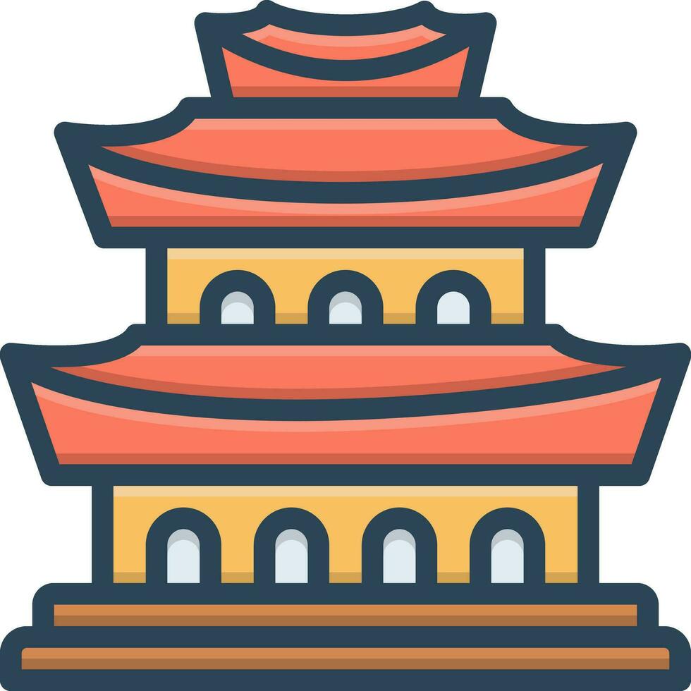 color icon for china vector