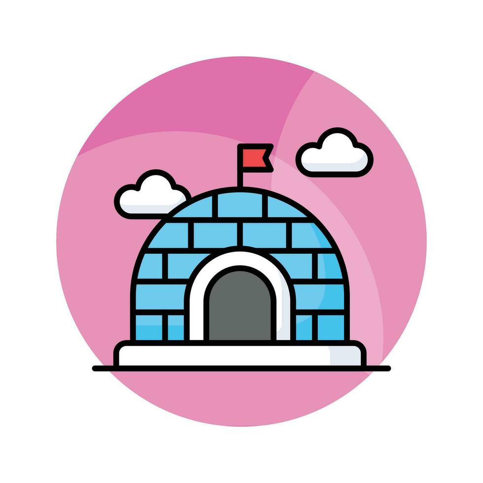 An amazing vector of igloo in modern style, ready to use icon