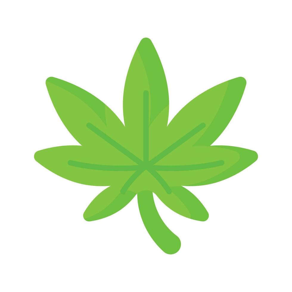 An icon of cannabis leaf in trendy style, isolated on white background vector