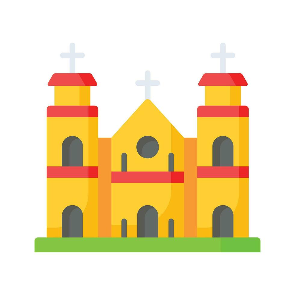 A cathedral building vector design in modern style, easy to use and download