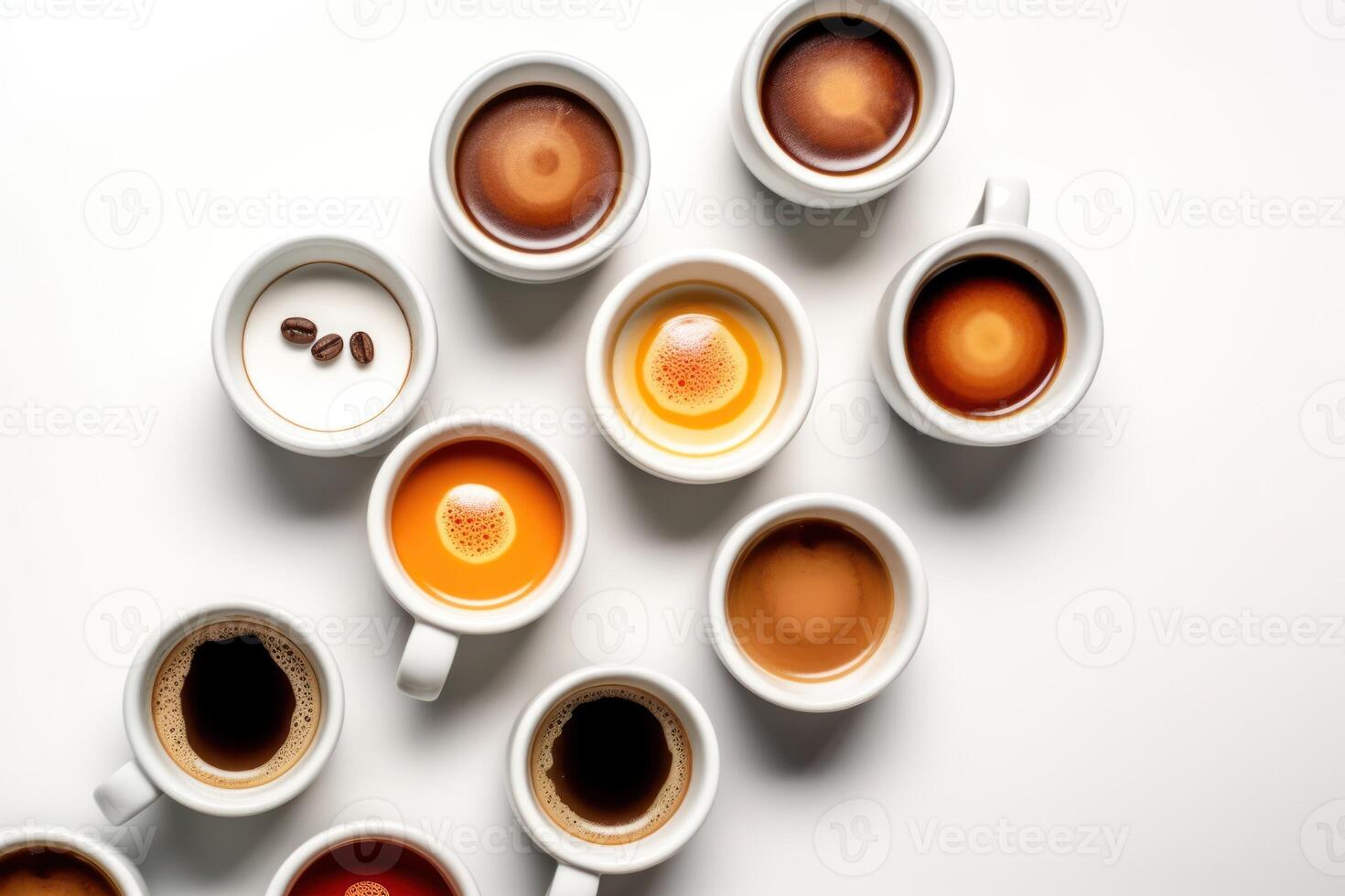 stock photo of collection a cup hot americano top view food photography