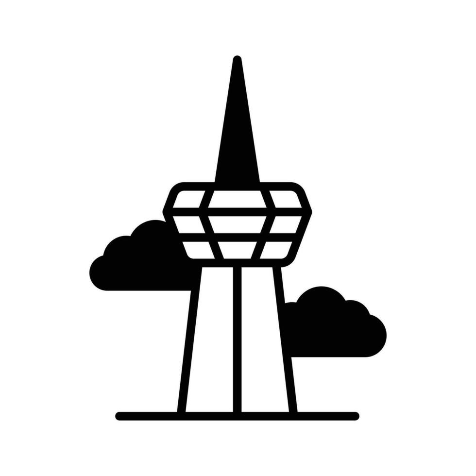 Grab this creatively designed vector of cn tower in modern style