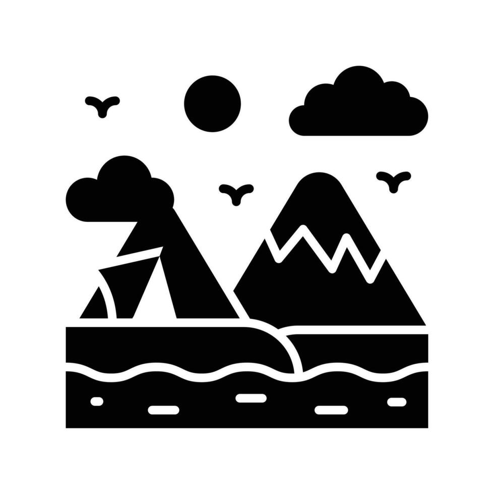 An eye soothing vector design of camping, ready to use icon