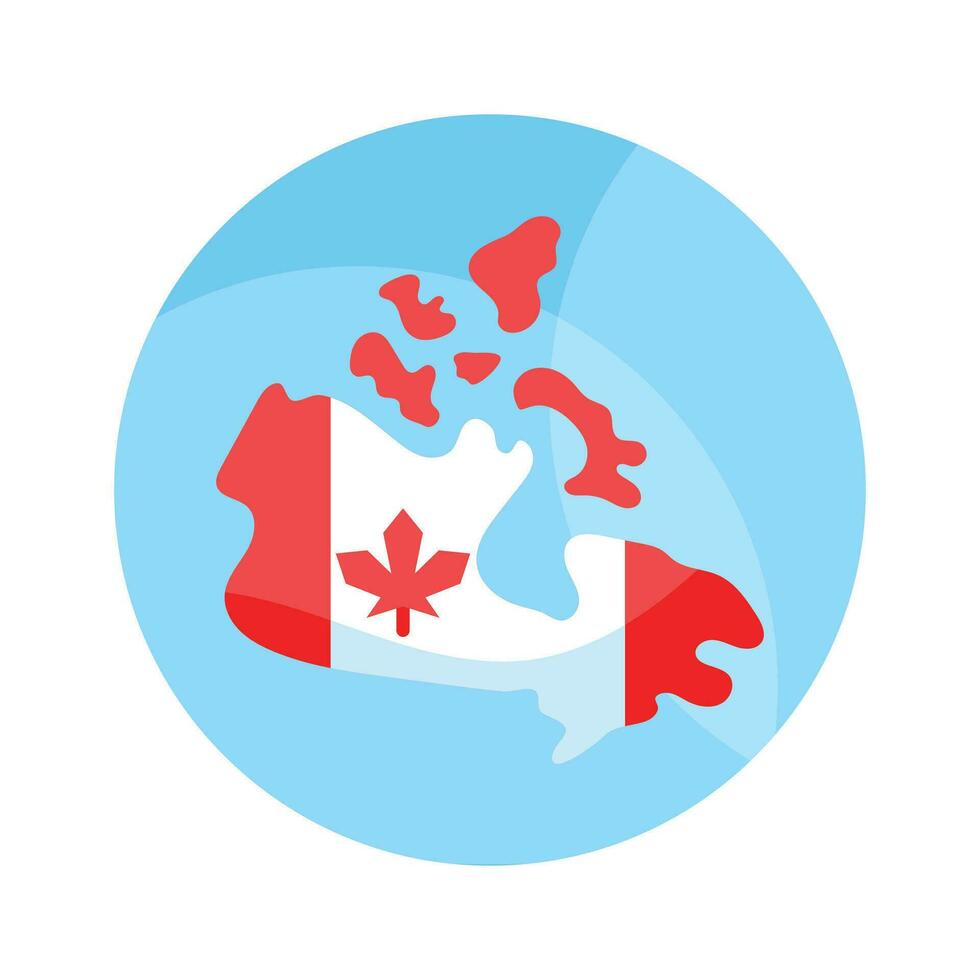 An amazing vector of canadian map in modern style, ready to use icon