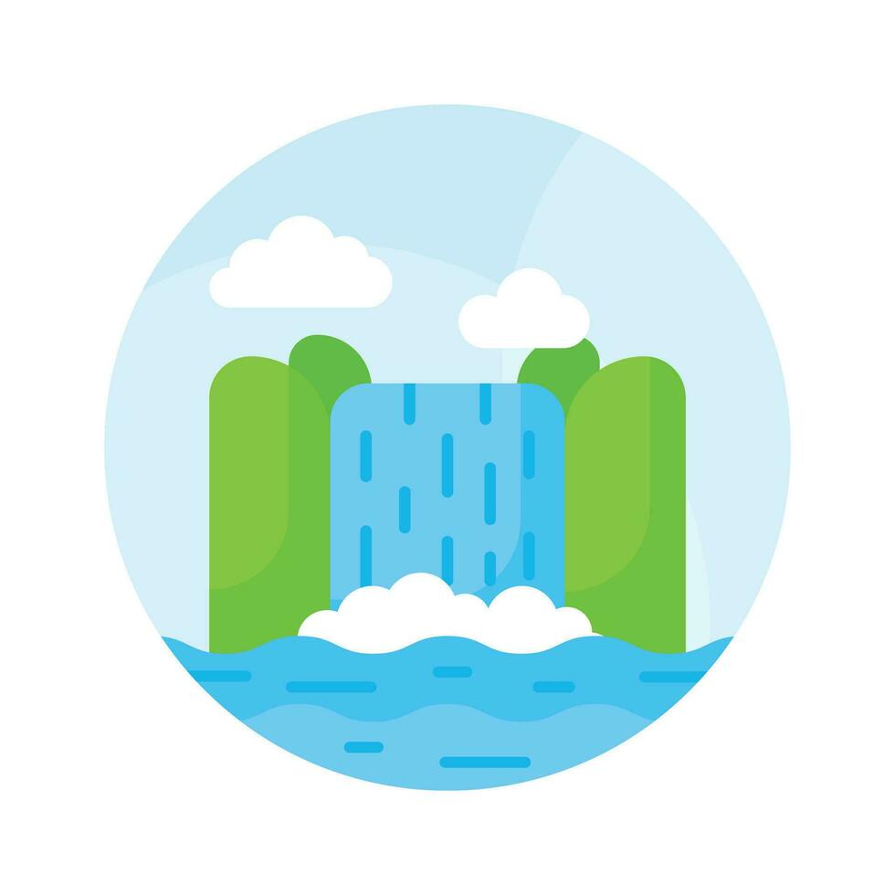 An amazing icon of niagara falls in modern style, easy to use vector