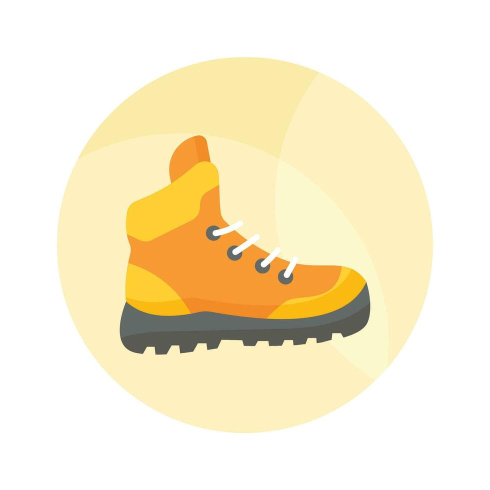 An editable vector design of hiking boot, premium icon of hiking shoe