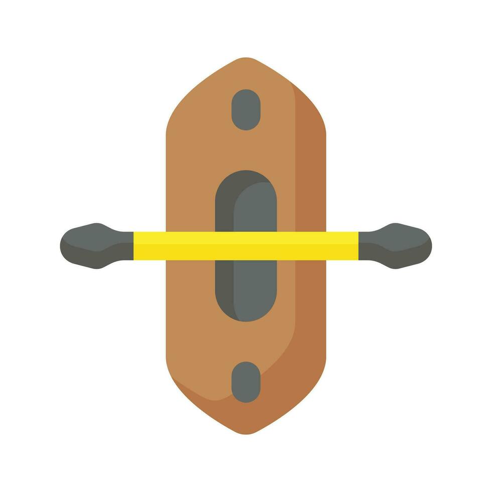 Boat with paddle denoting concept icon of kayak in modern style, ready to use vector