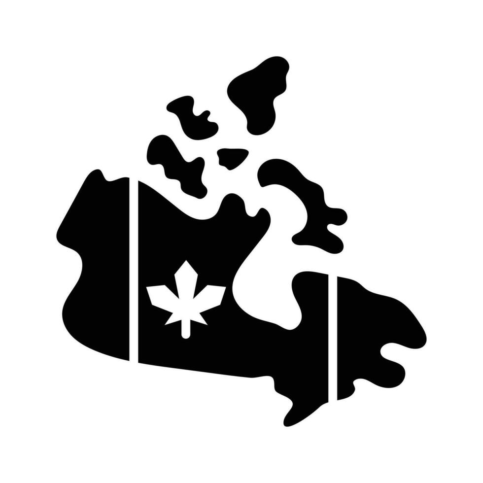 un increíble vector de canadiense mapa en moderno estilo, Listo a utilizar icono