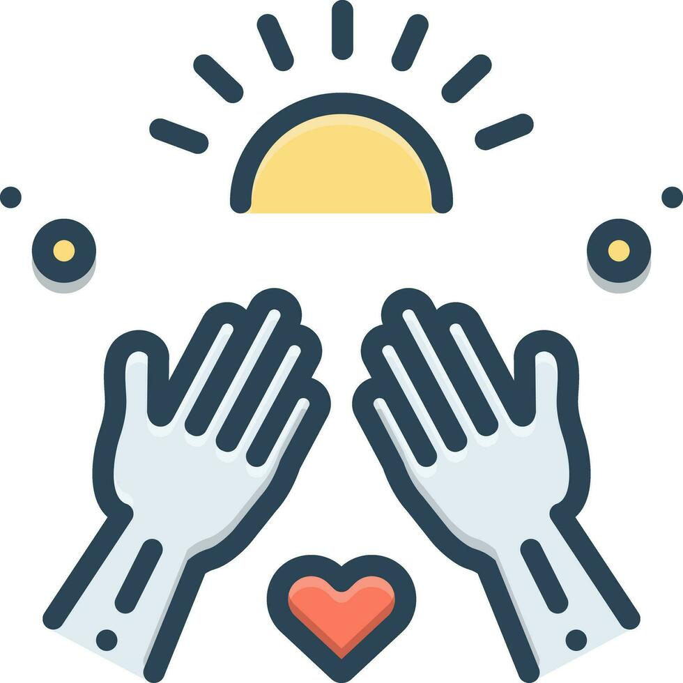 color icon for goodness vector