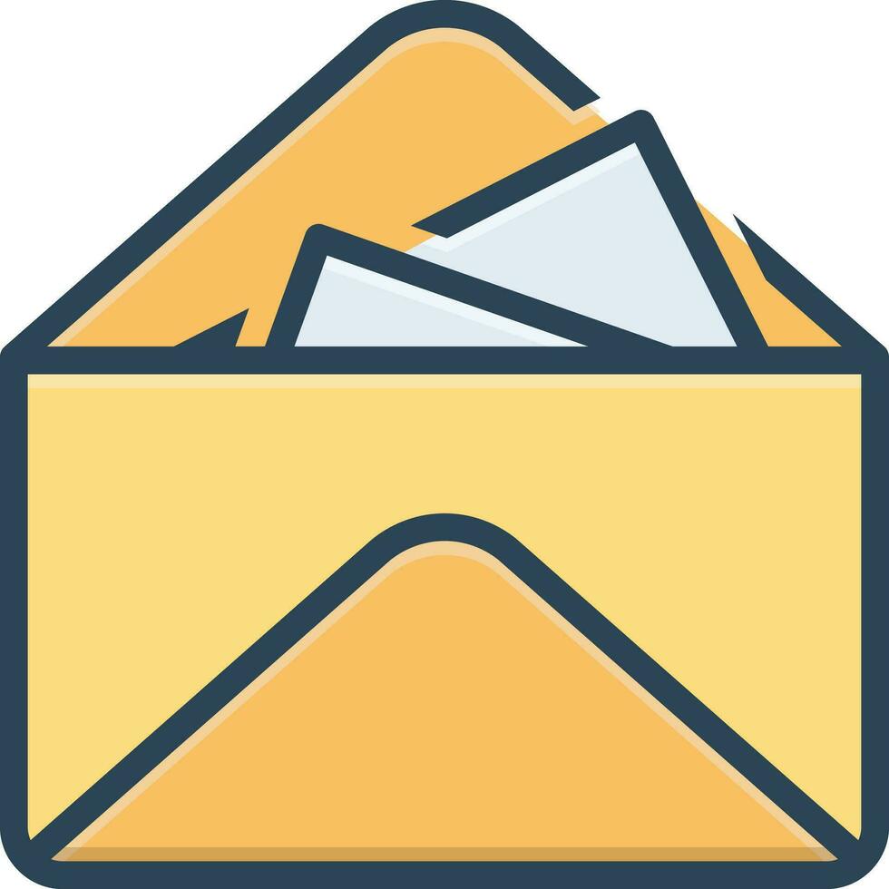 color icon for inbox message vector