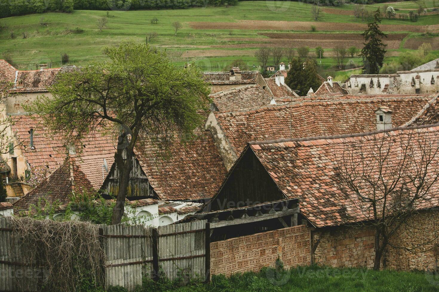 Biertan a very beautiful medieval village in Transylvania, Romania. A historical town in Romania that has preserved the Frankish and Gothic architectural style. Travel photo. photo
