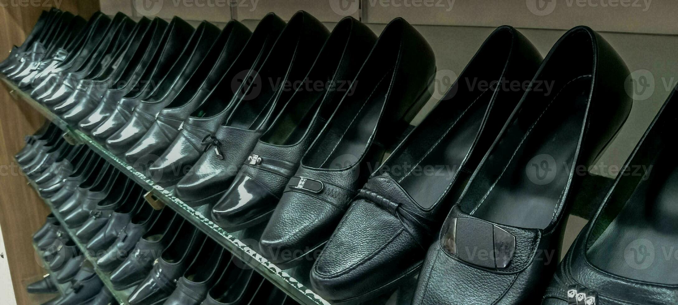 women's shoes, women's shoes on a store shelf. shop window. shoes shop. shelves shoes shop photo