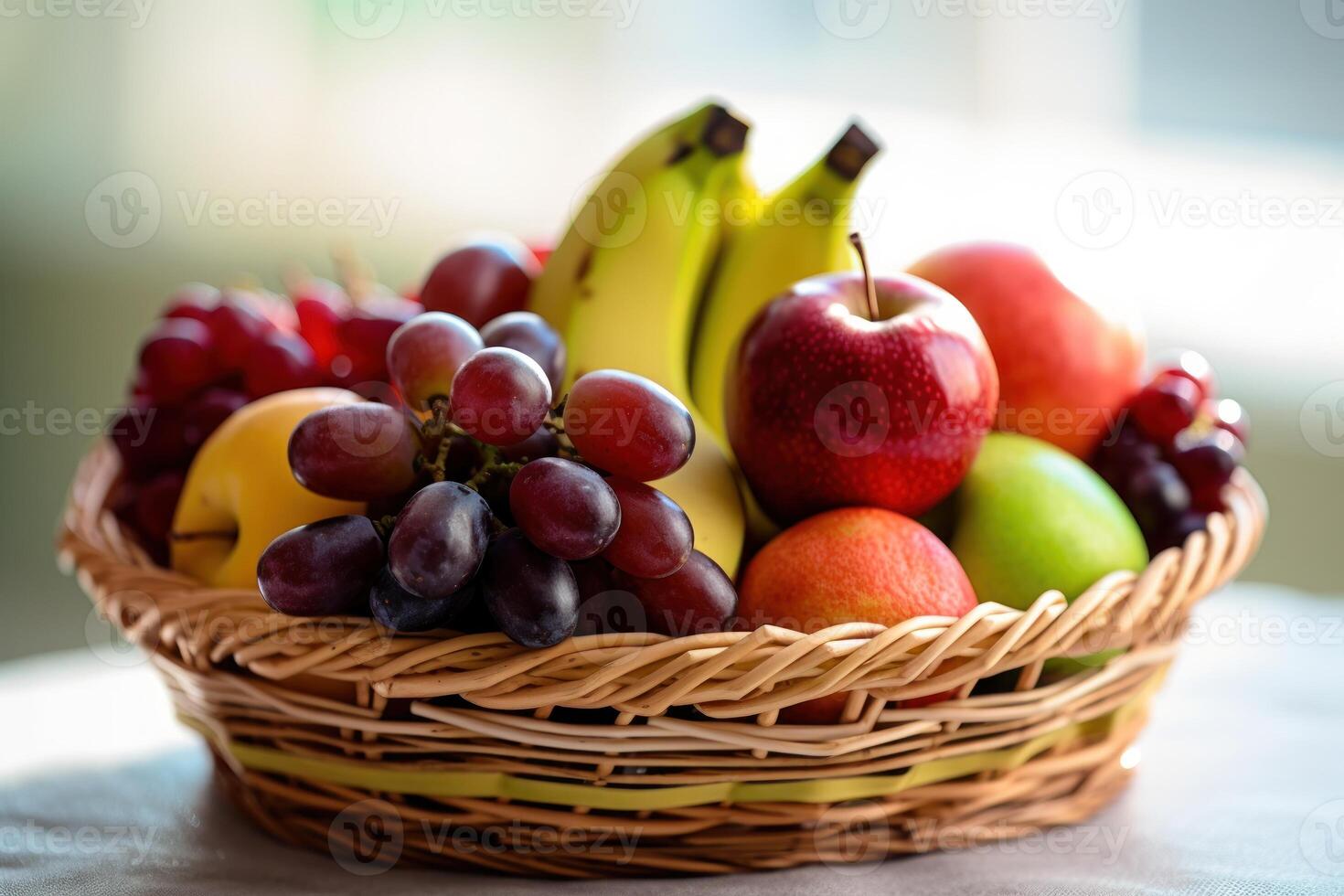 stock photo of mix fruit on the basket Editorial food photography