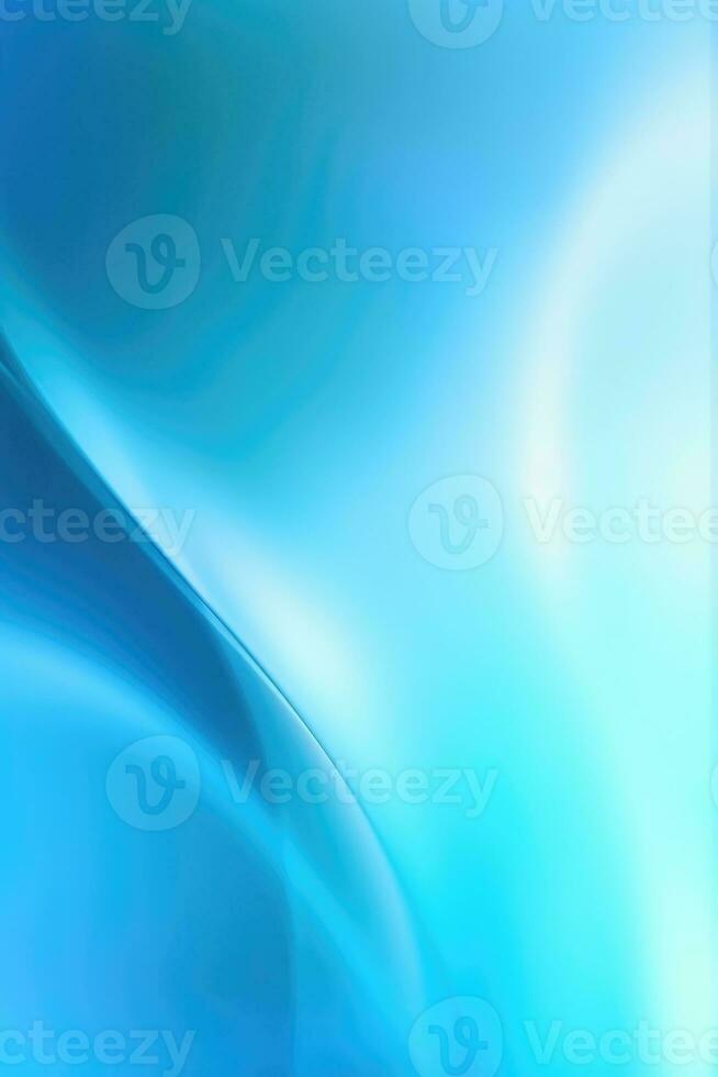 Abstract light blue blurred background with beautiful lighting spots and reflections photo