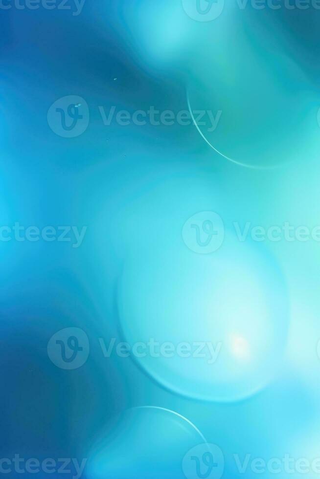 Abstract light blue blurred background with beautiful lighting spots and reflections photo