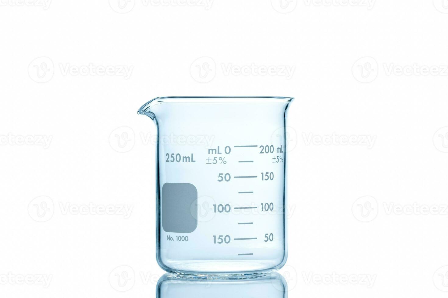 250ml measuring beaker for science experiment in laboratory isolated photo