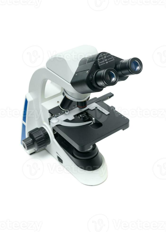 microscope isolated on white background photo