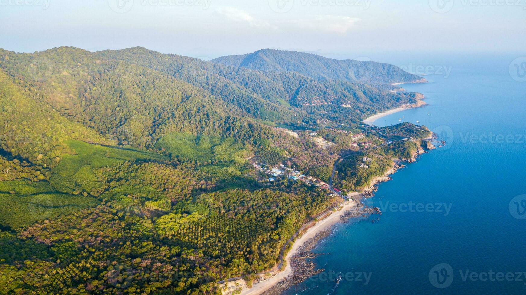 An aerial view of  Khlong Hin Beach at Lanta noi island, Thailand Krabi province, photo