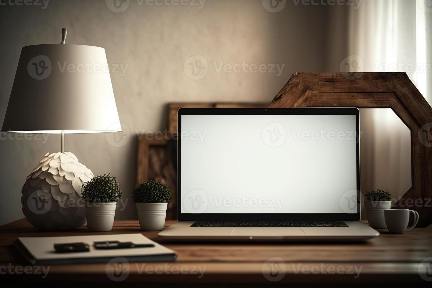 Clean and Modern Laptop Mockup for Your Next Design. illustration. photo