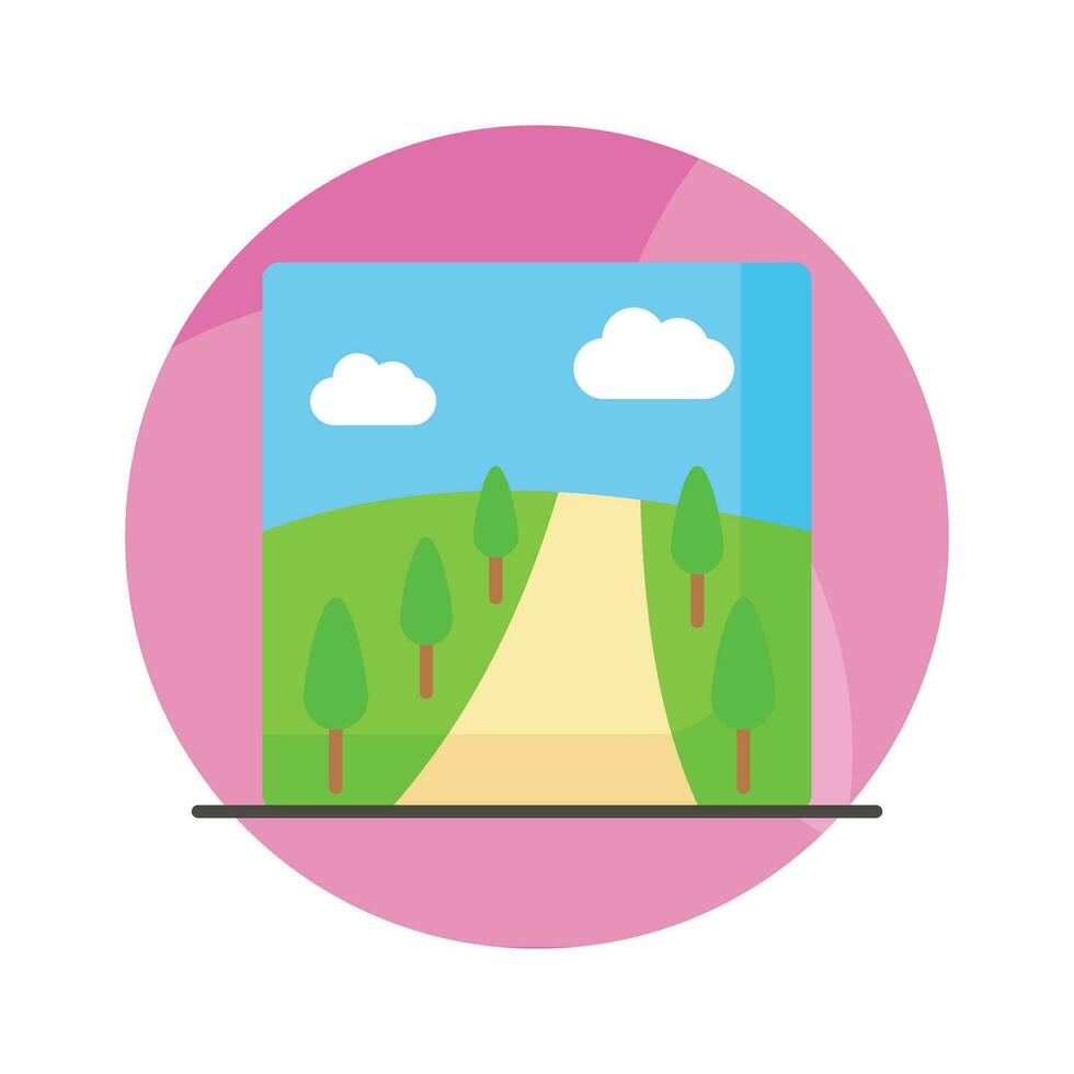 Beautifully designed landscape vector in modern style, easy to use and download