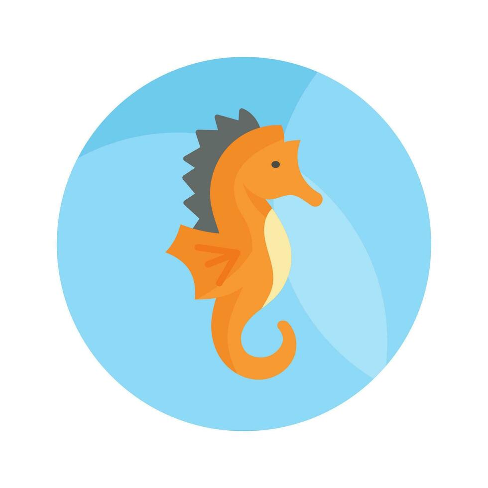 personalizable vector de caballo de mar en de moda estilo, hipocampo marina pescado icono