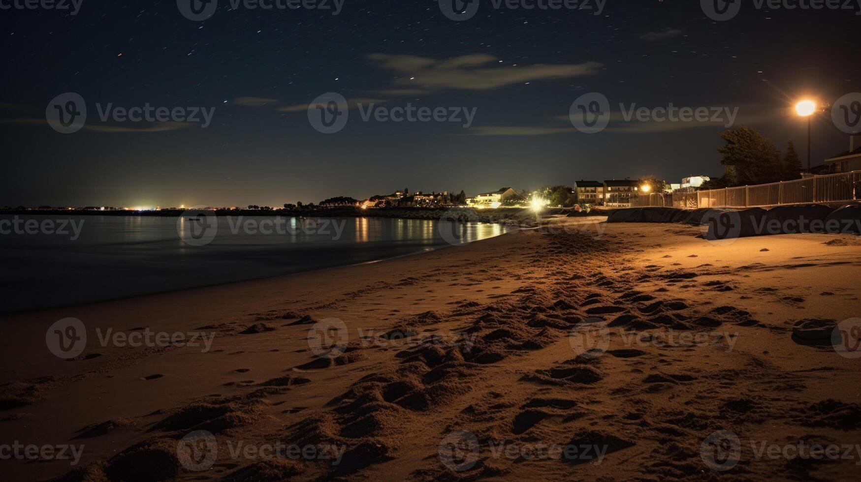 Beautiful sunset over a beach. Nature photography. photo