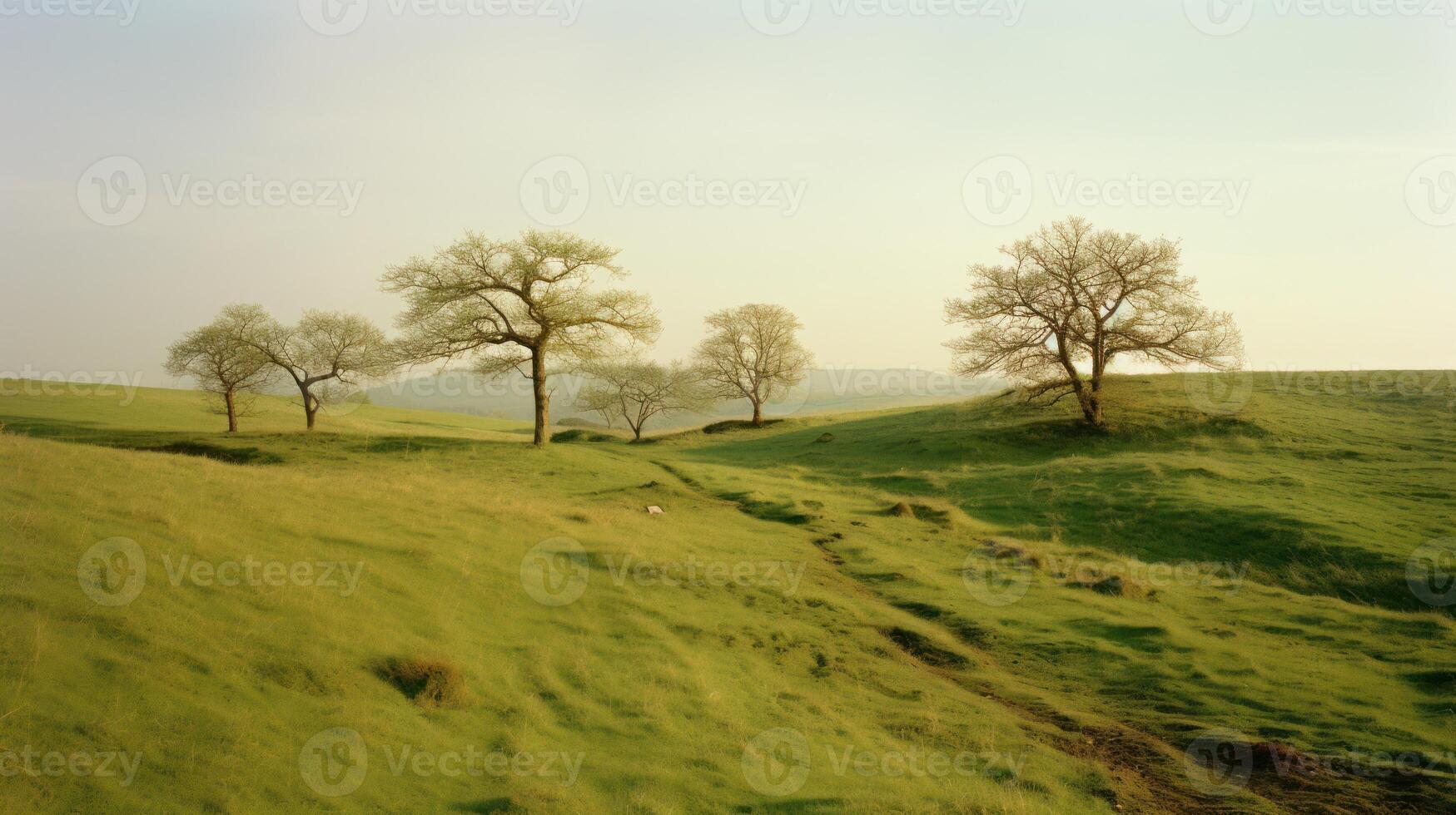 paisaje de pradera. naturaleza fotografía. ai generado foto