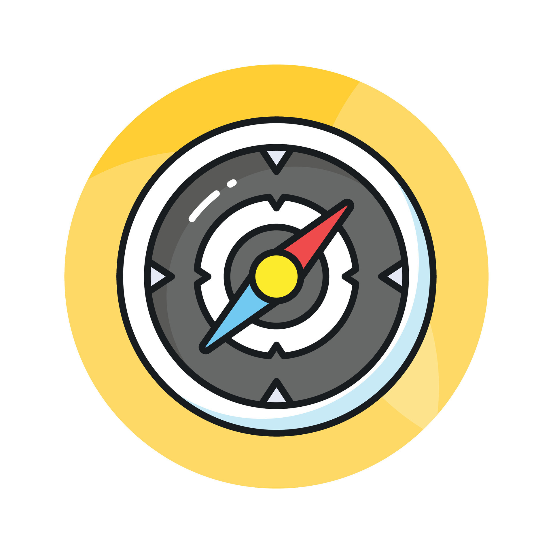 An amazing vector design of compass in modern style, navigation tool
