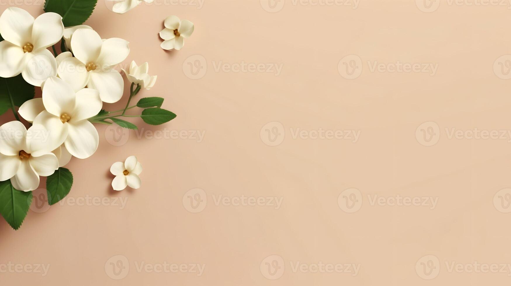 Flower Background Mockup for Banner and Card Template, photo