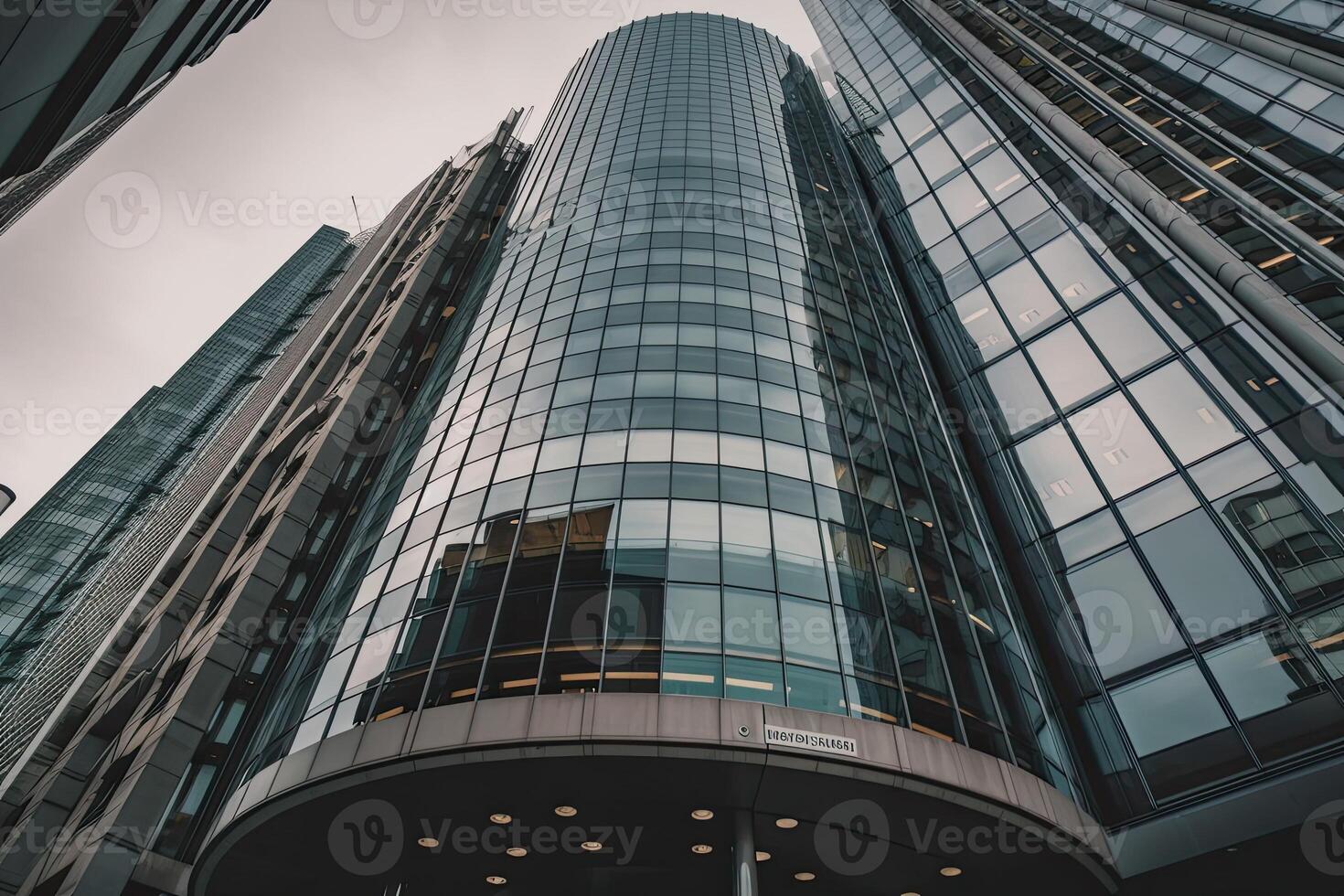 Modern skyscrapers in the business district. photo