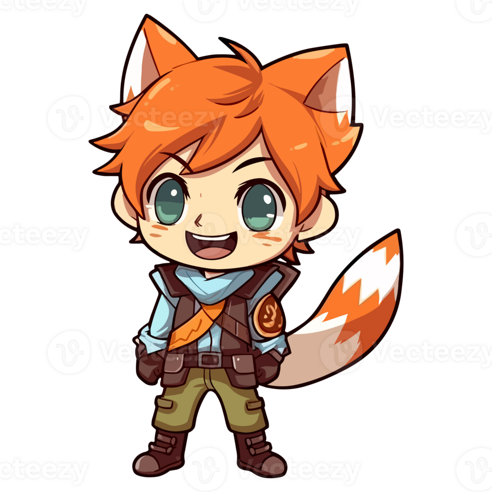 A Cartoon Character with a Fox Tail png