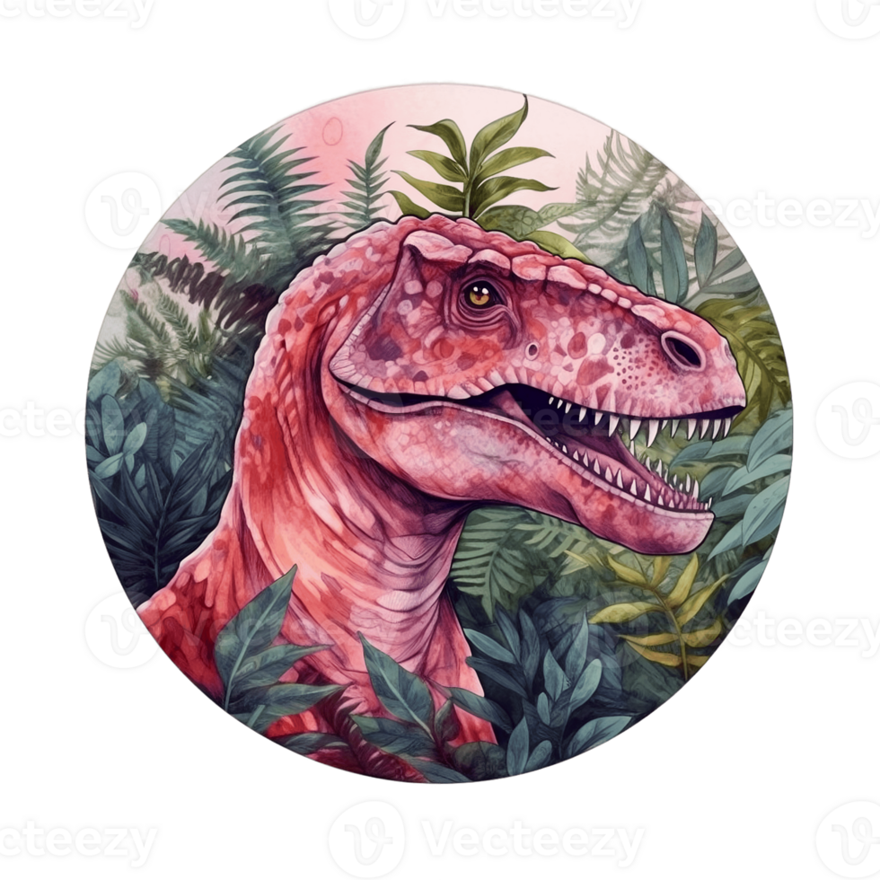 A Drawing of a Red Dinosaur png