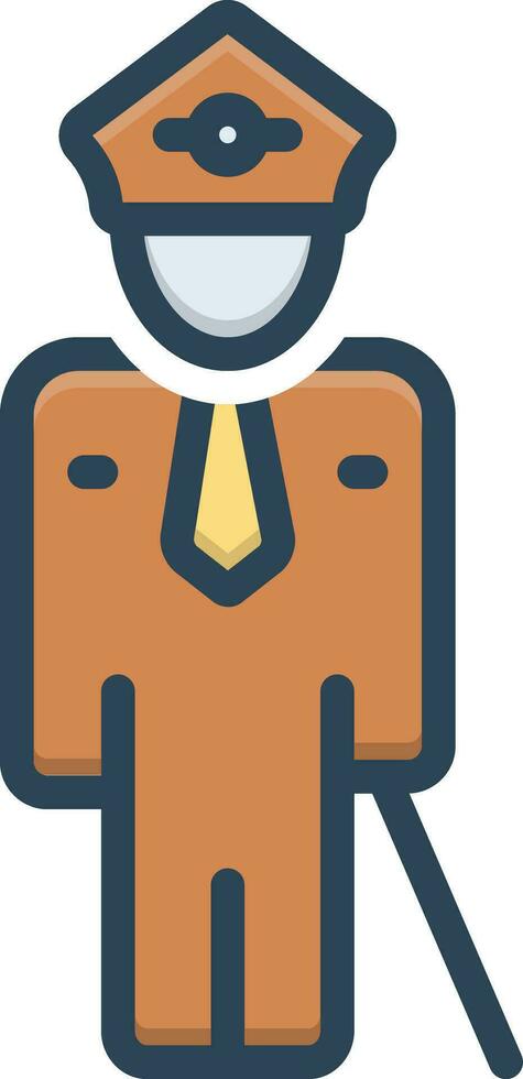 color icon for guard vector