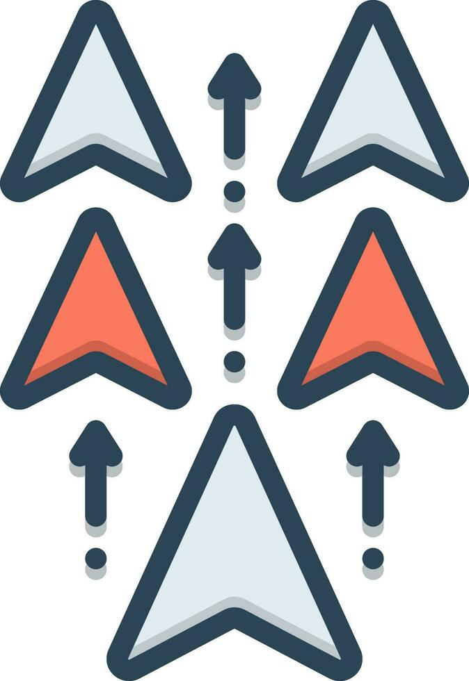 color icon for exceeded vector