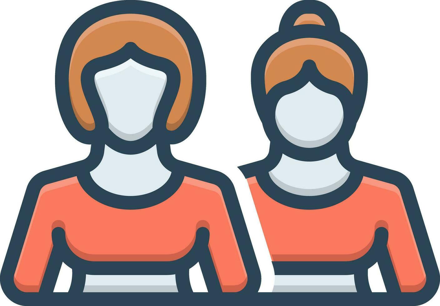 color icon for sisters vector