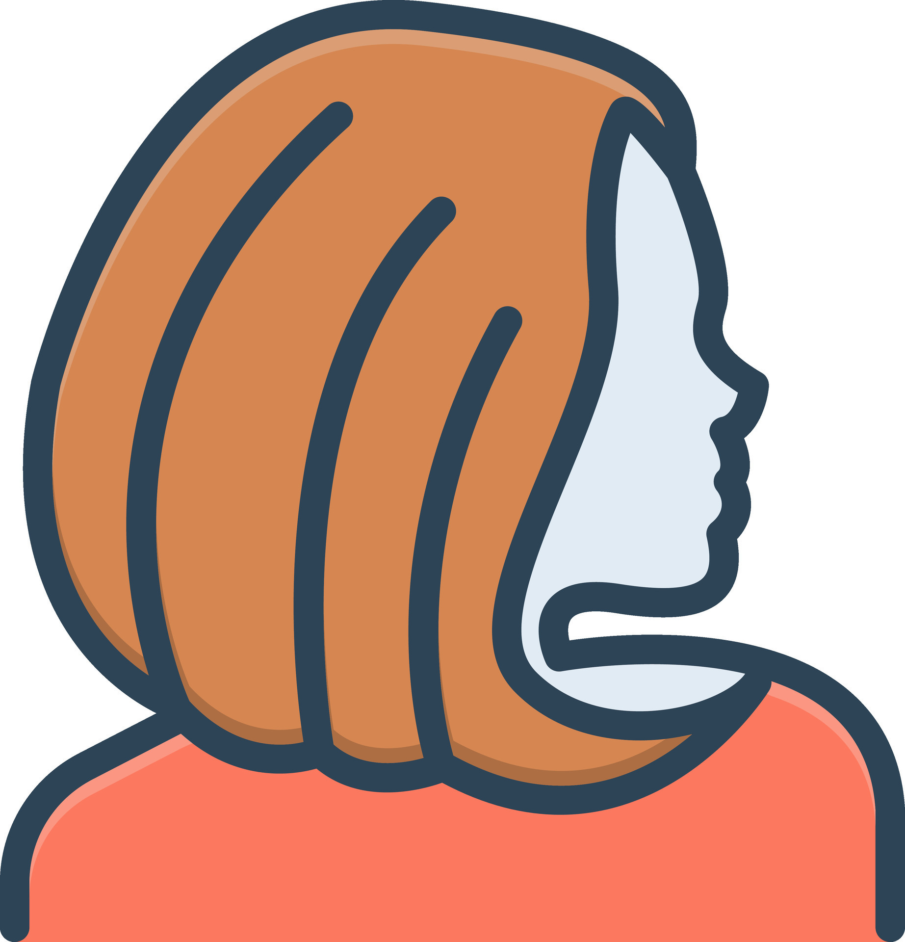 color icon for hair 25288882 Vector Art at Vecteezy